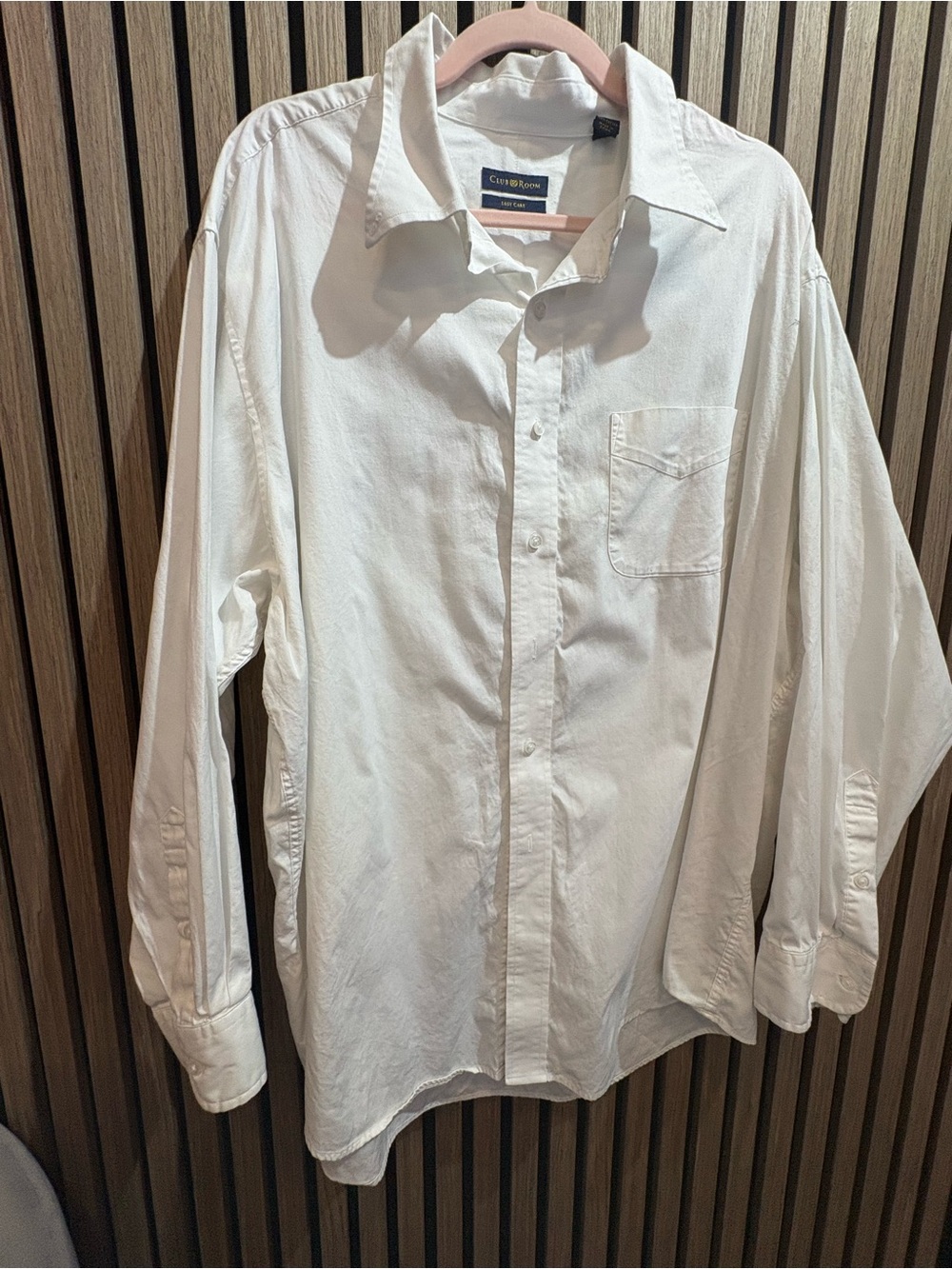 Club Room White Long-Sleeve Casual Button-Down Shirt